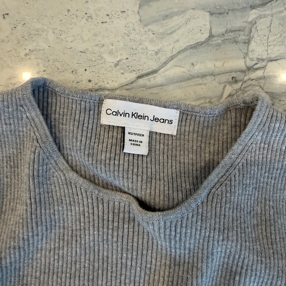 Calvin Klein Jeans Women's Sweater Set - White, Gray, Black - Picture 3 of 4